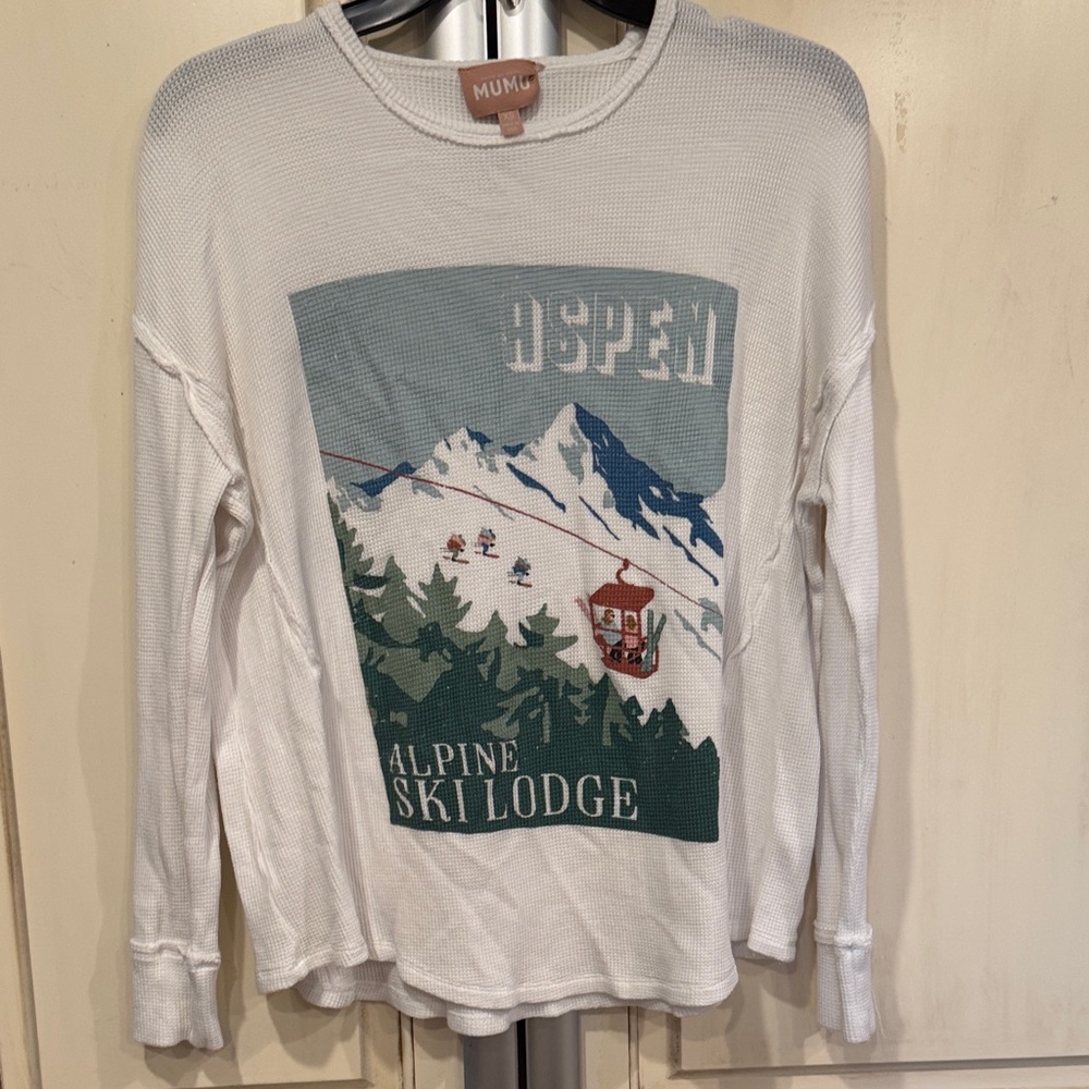 Show Me Your Mumu xs thermal graphic long sleeve tee